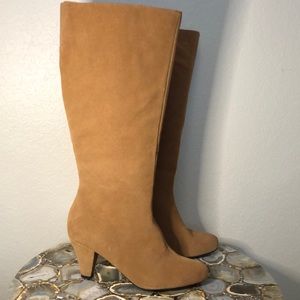 Carmel Suede Heeled Boots